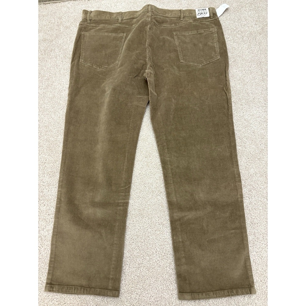 VTG Y2K New Jos A. Bank Brown Corduroy Preppy Pants Size 42x29 Tailored Fit - Picture 2 of 6
